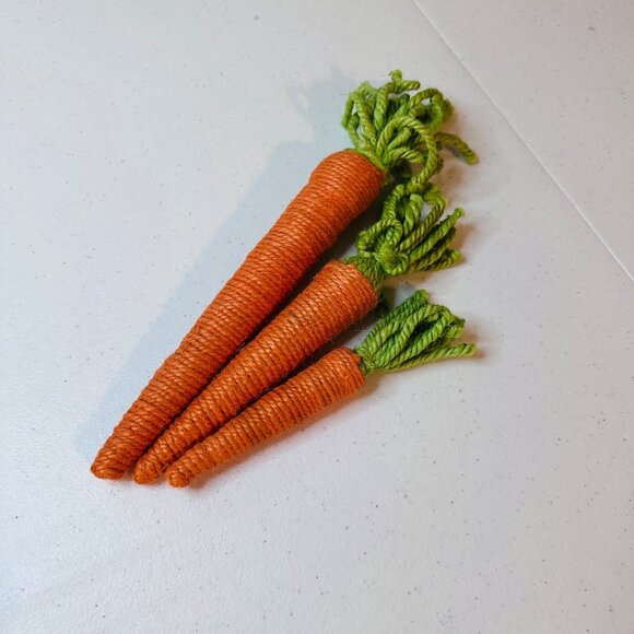Carrot decoration set of 3 and Carrot Patch Easter decoration Carrot tiered tray - Picture 4 of 15